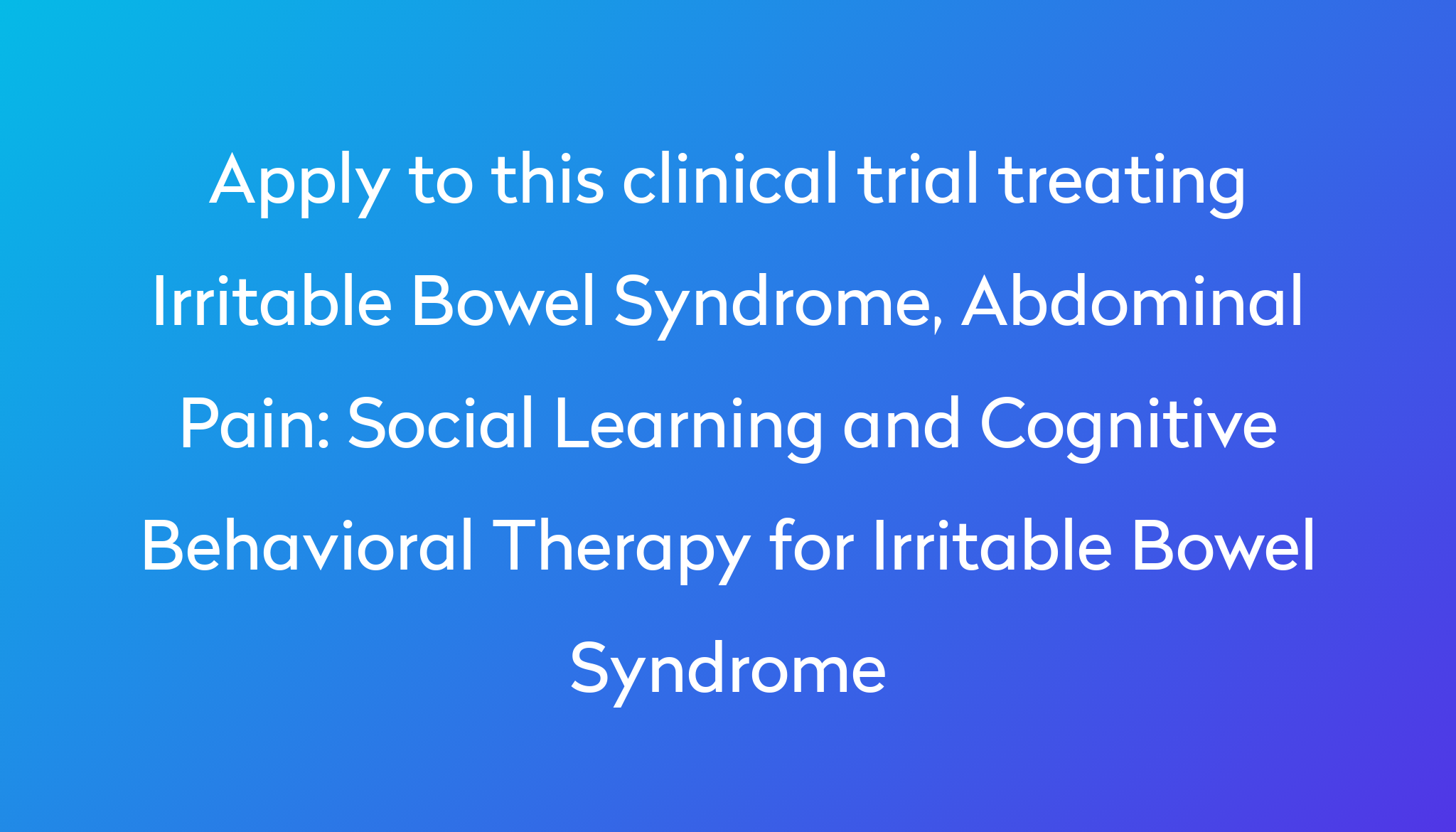 Social Learning And Cognitive Behavioral Therapy For Irritable Bowel social-learning-and-cognitive-behavioral-therapy-for-irritable-bowel